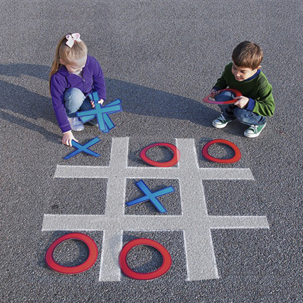 Four Square Playground Stencil