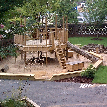 how to build a wood playground